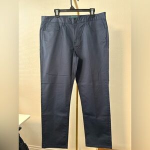 Perry Ellis Men’s Navy Stretch 5 Pocket Pants 36x30 Casual Chino